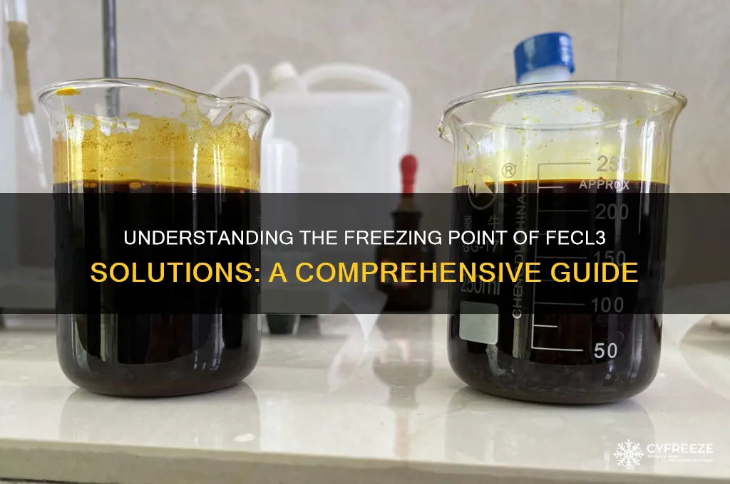 what is the freezing point of a solution of fecl3