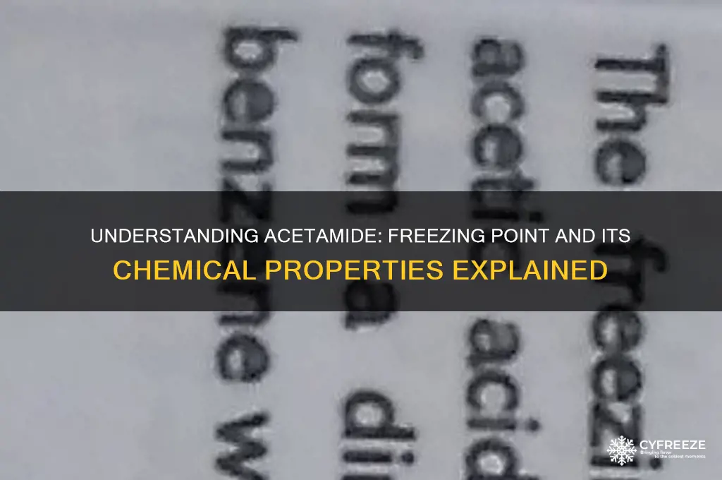 what is the freezing point of acetamide