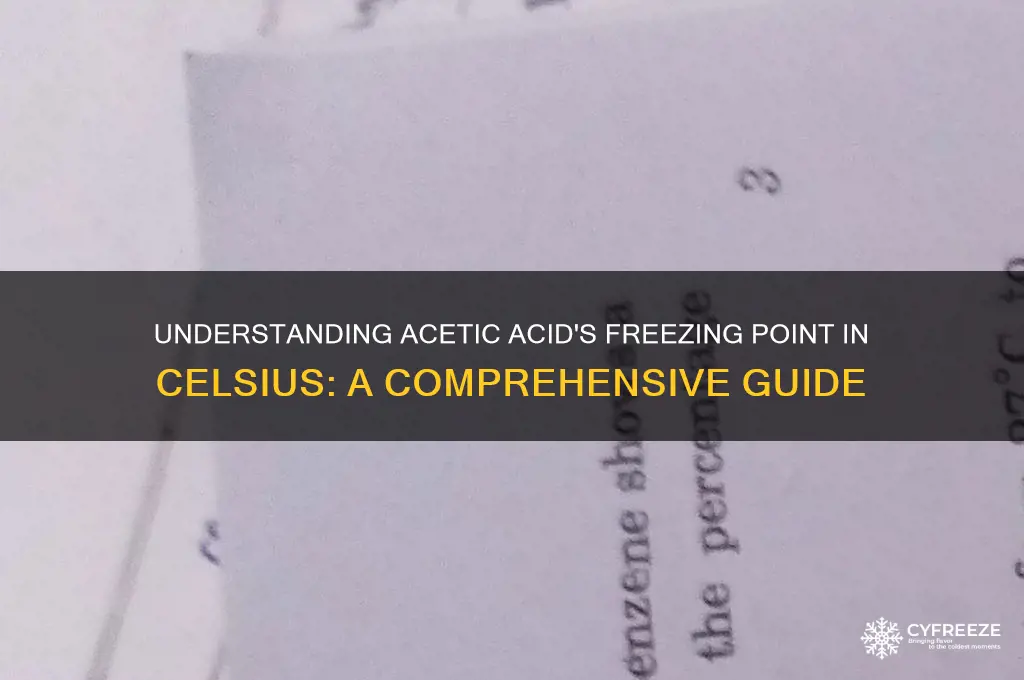 what is the freezing point of acetic acid in celsius