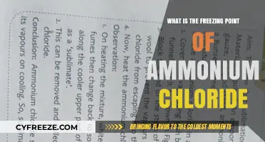 Understanding the Freezing Point of Ammonium Chloride: A Comprehensive Guide