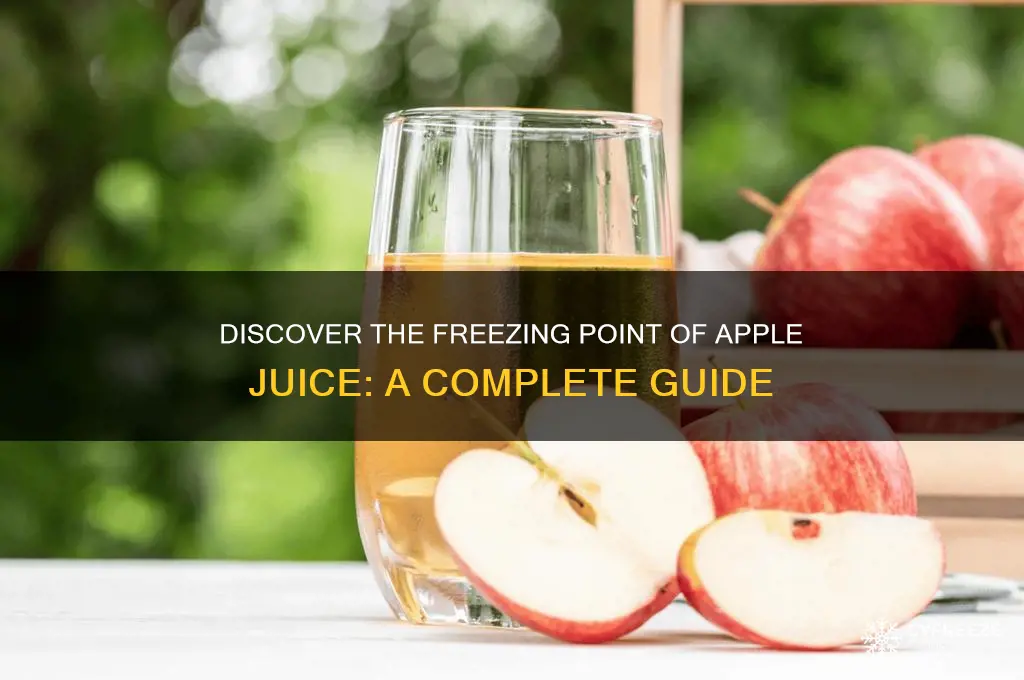 what is the freezing point of apple juice