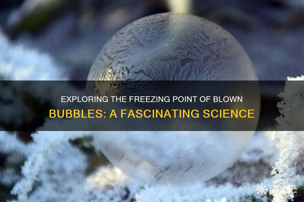 what is the freezing point of blown bubbles