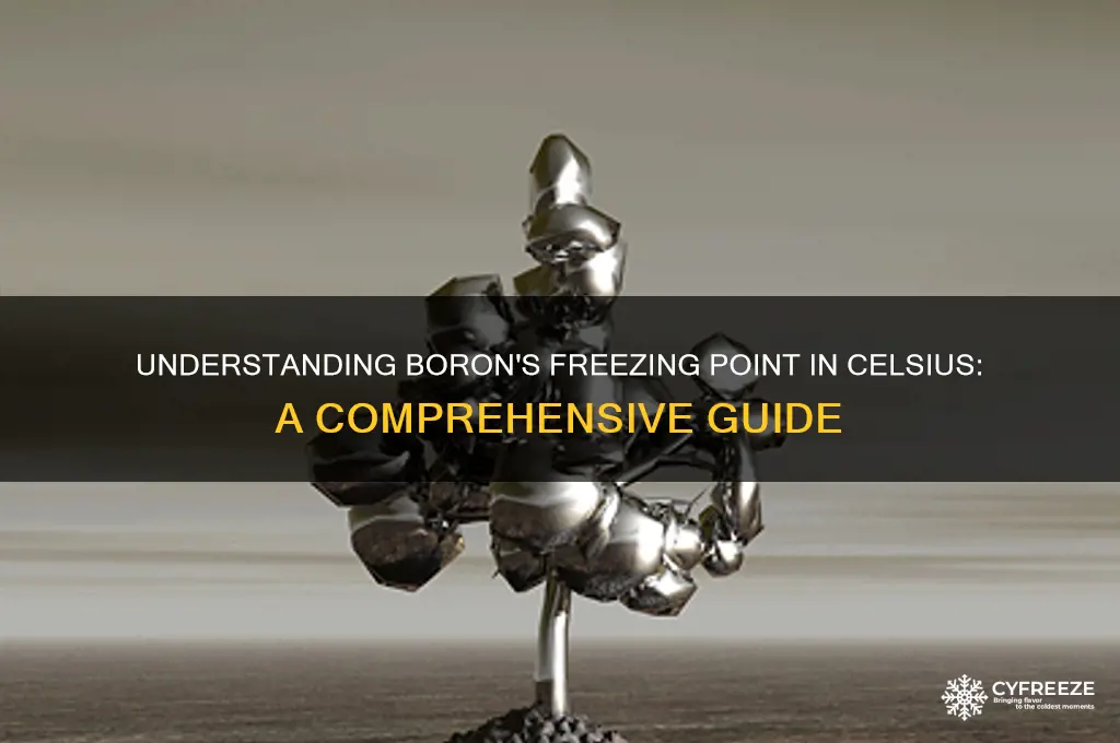 what is the freezing point of boron in celsius