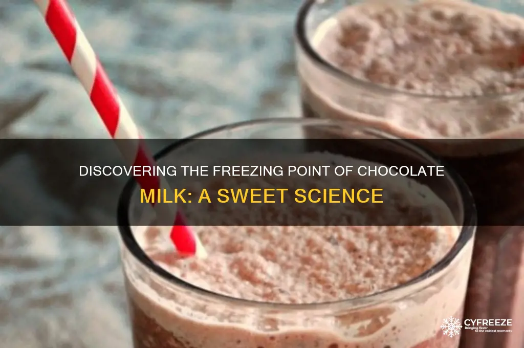 what is the freezing point of chocolate milk