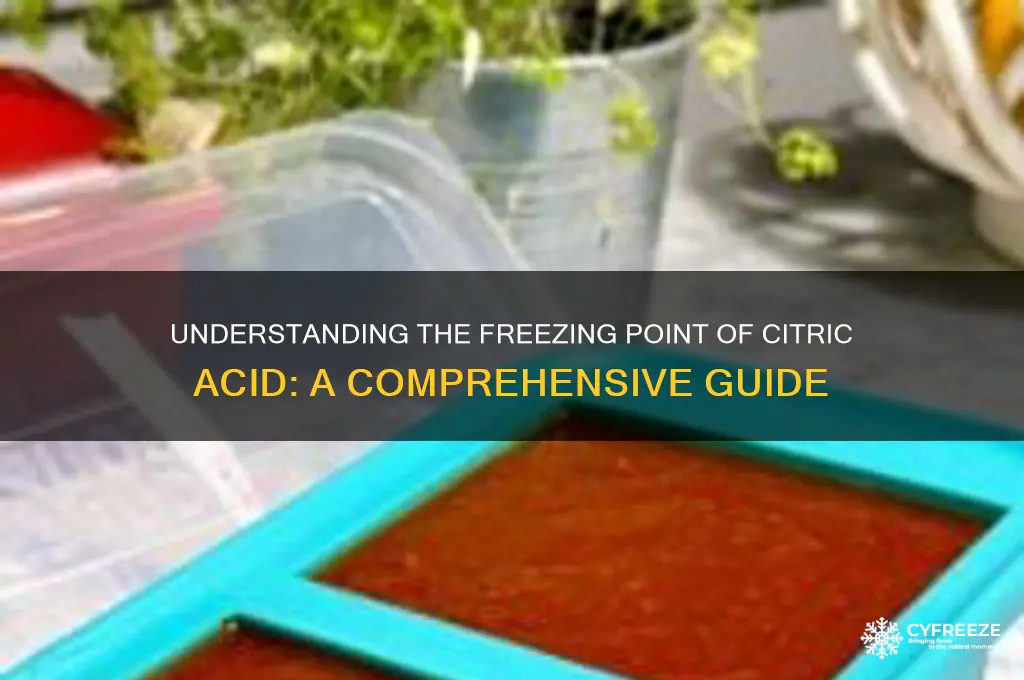 what is the freezing point of citric acid