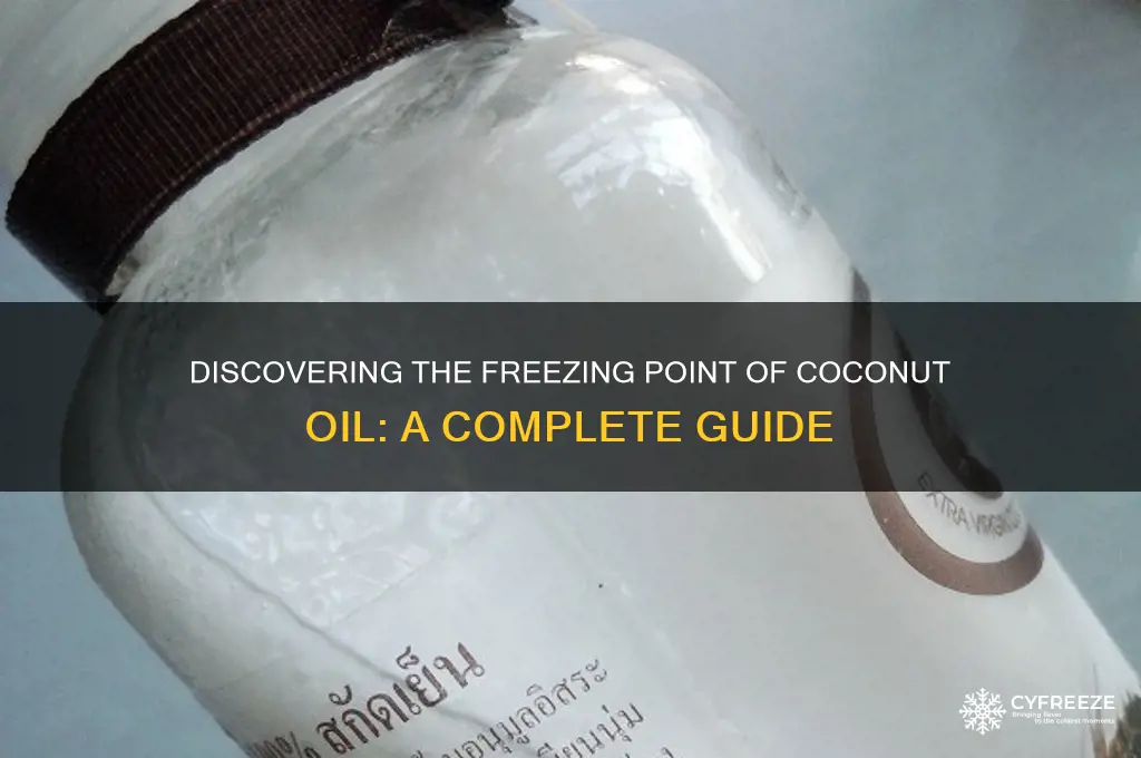 what is the freezing point of coconut oil
