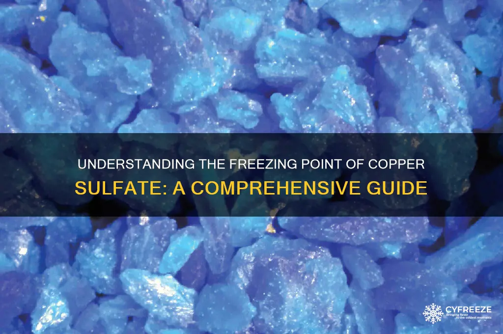 what is the freezing point of copper sulfate