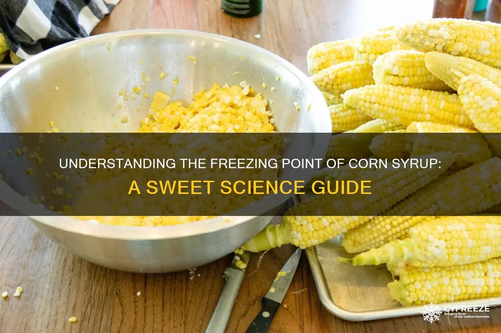 what is the freezing point of corn syrup