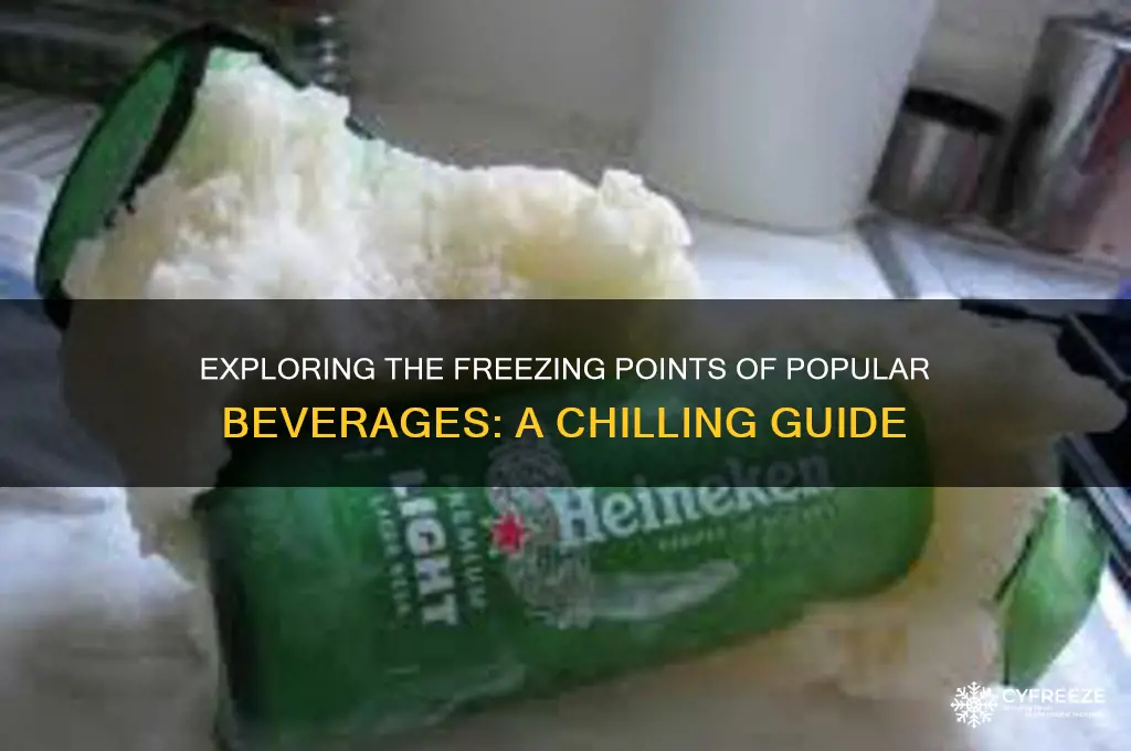 what is the freezing point of different beverages