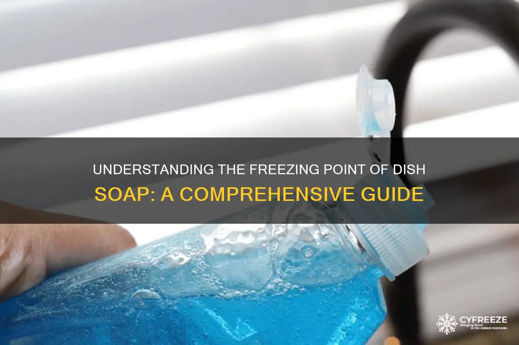 what is the freezing point of dish soap