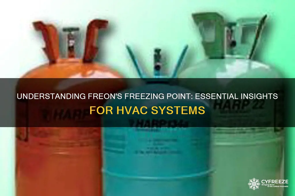 what is the freezing point of freon
