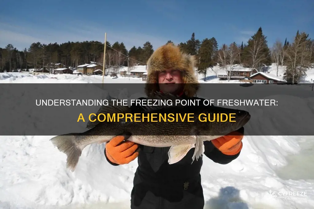 what is the freezing point of freshwater