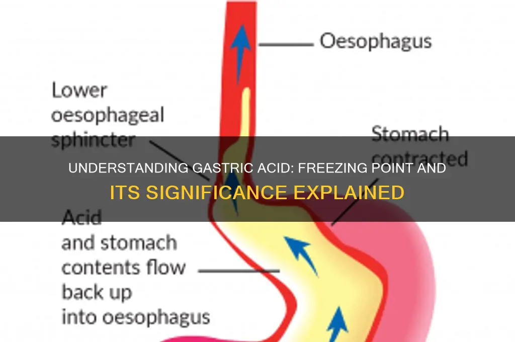 what is the freezing point of gastric acid