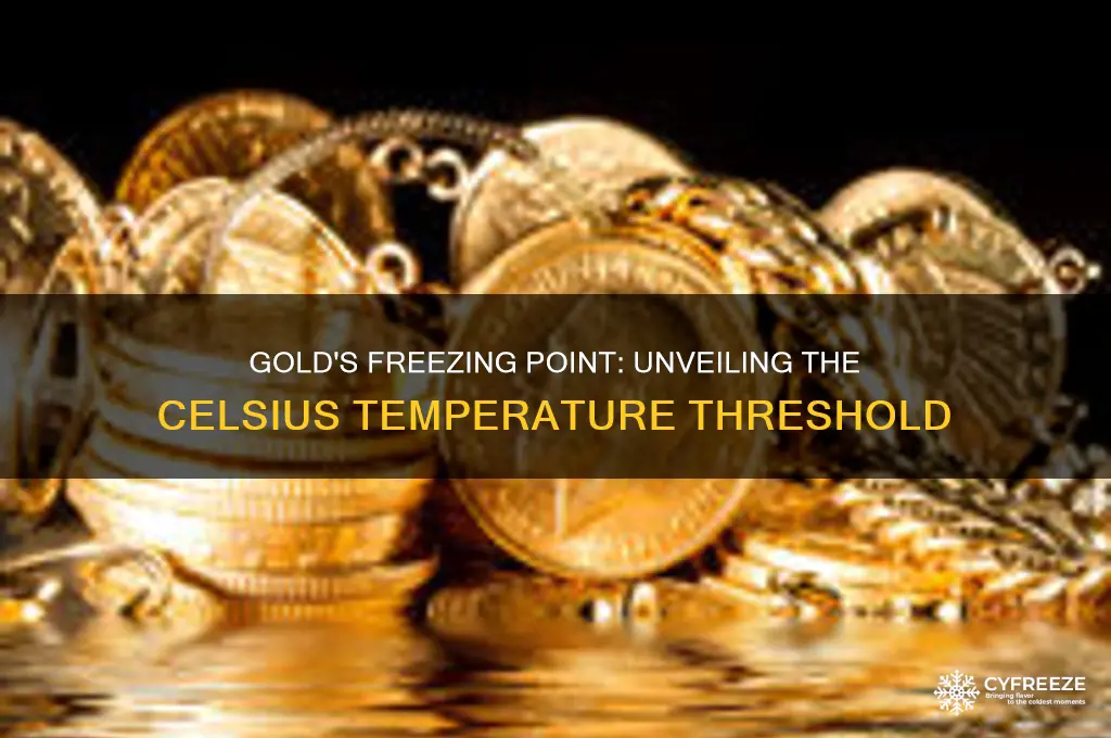 what is the freezing point of gold in celsius