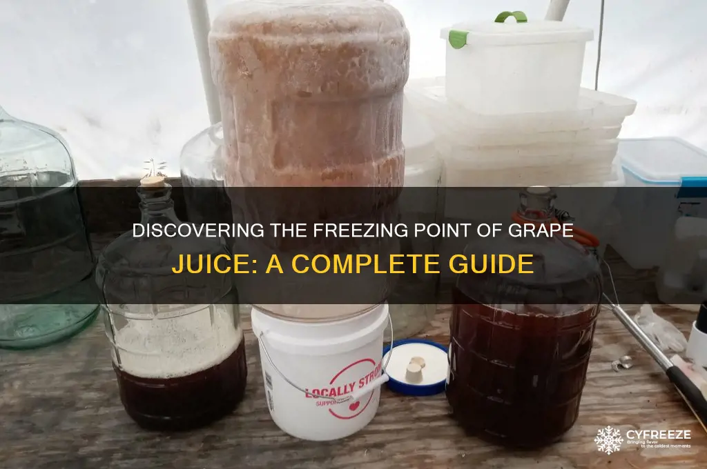 what is the freezing point of grape juice
