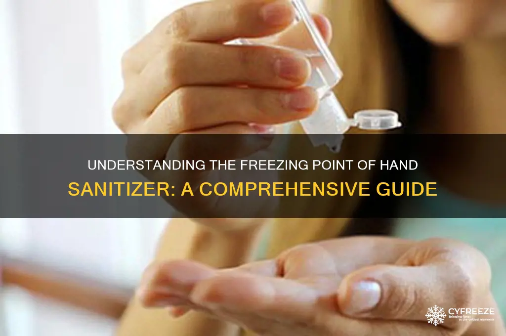 what is the freezing point of hand sanitizer