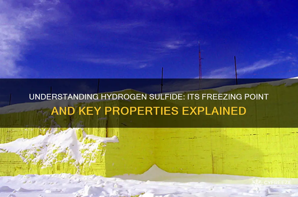 what is the freezing point of hydrogen sulfide