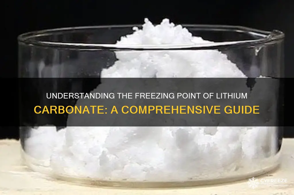 what is the freezing point of lithium carbonate