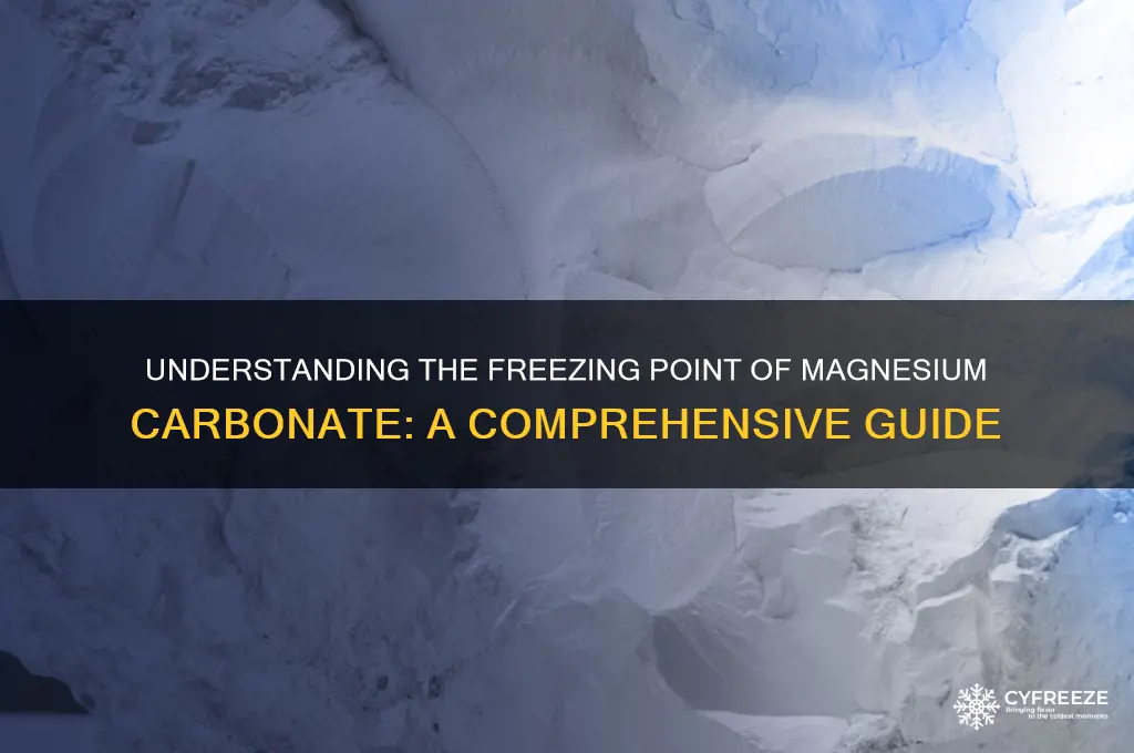 what is the freezing point of magnesium carbonate