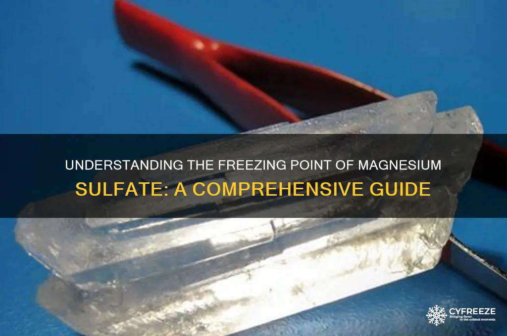 what is the freezing point of magnesium sulfate