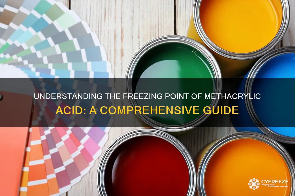 what is the freezing point of methacrylic acid