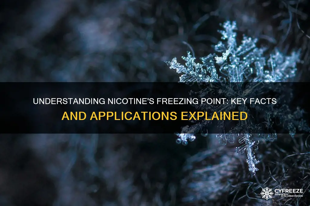 what is the freezing point of nicotine