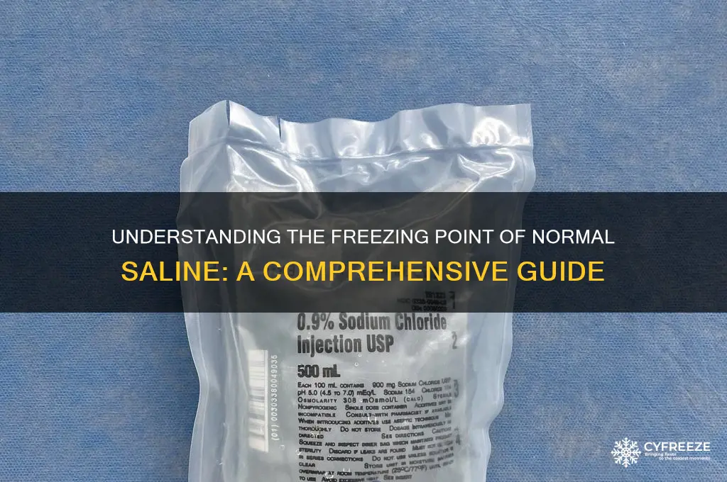 what is the freezing point of normal saline