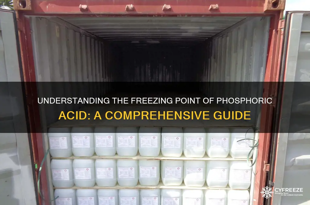 what is the freezing point of phosphoric acid