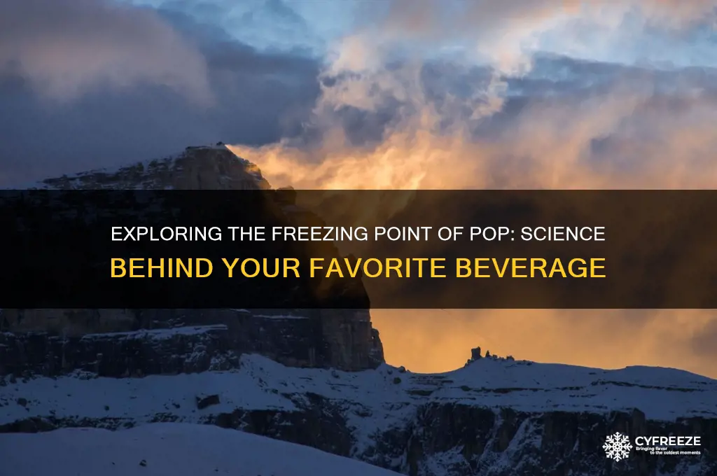 what is the freezing point of pop
