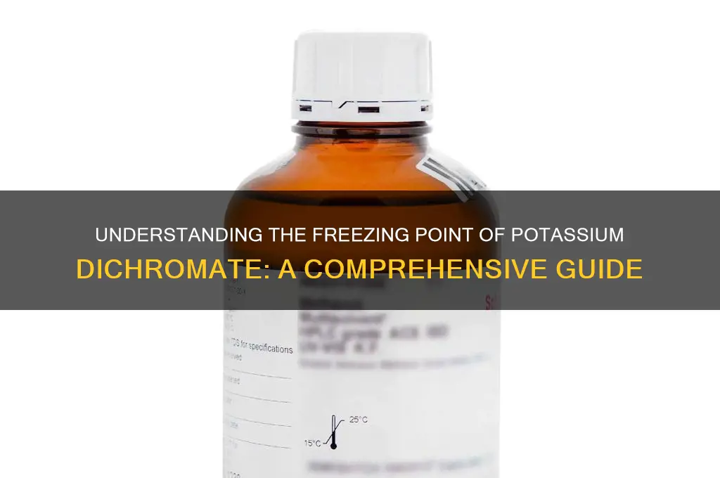 what is the freezing point of potassium dichromate