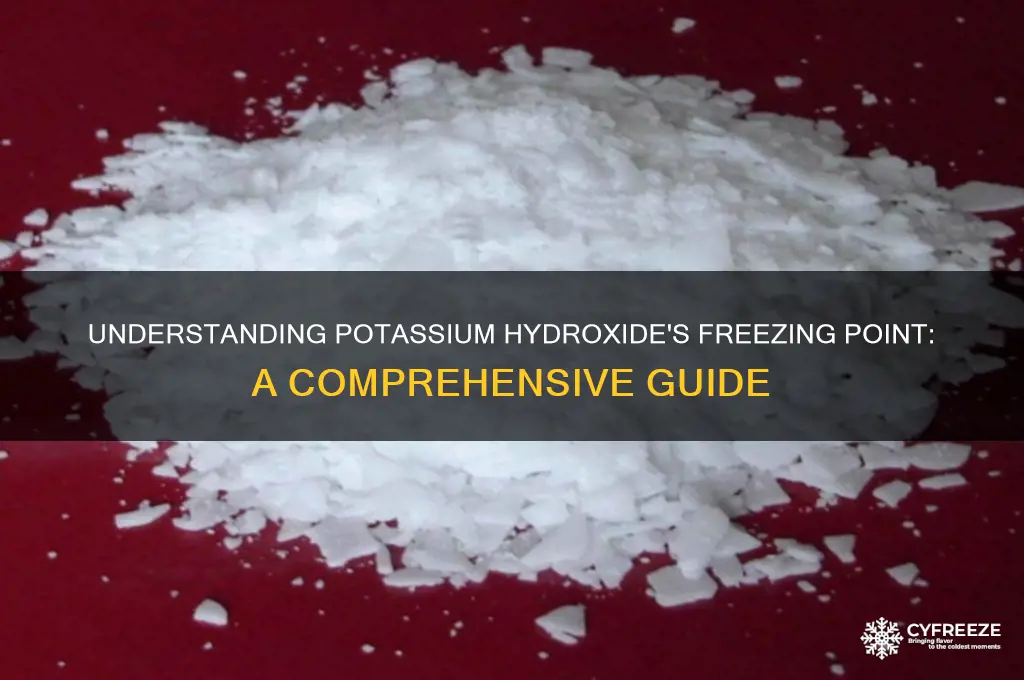 what is the freezing point of potassium hydroxide