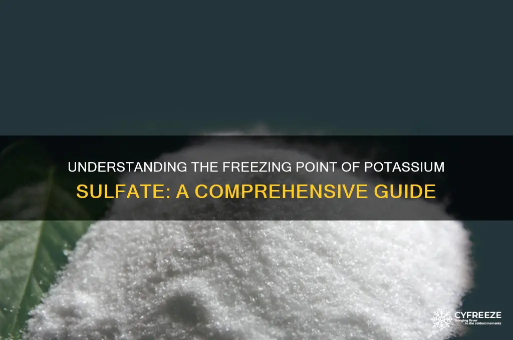 what is the freezing point of potassium sulfate