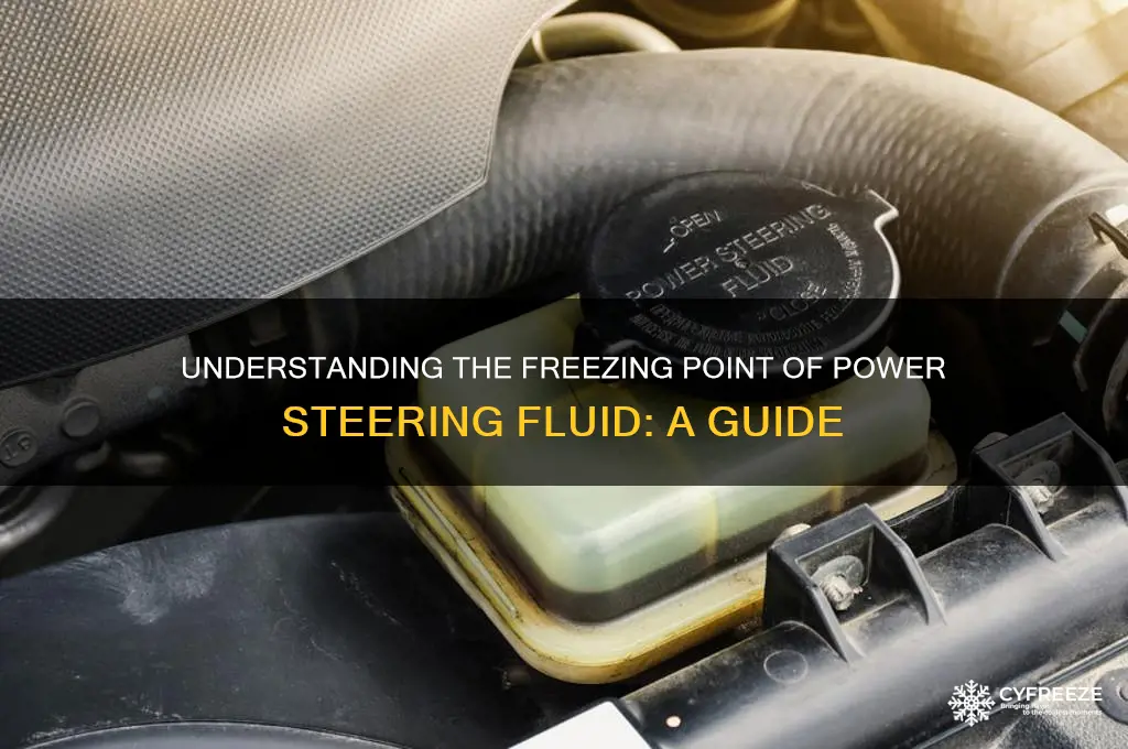 what is the freezing point of power steering fluid