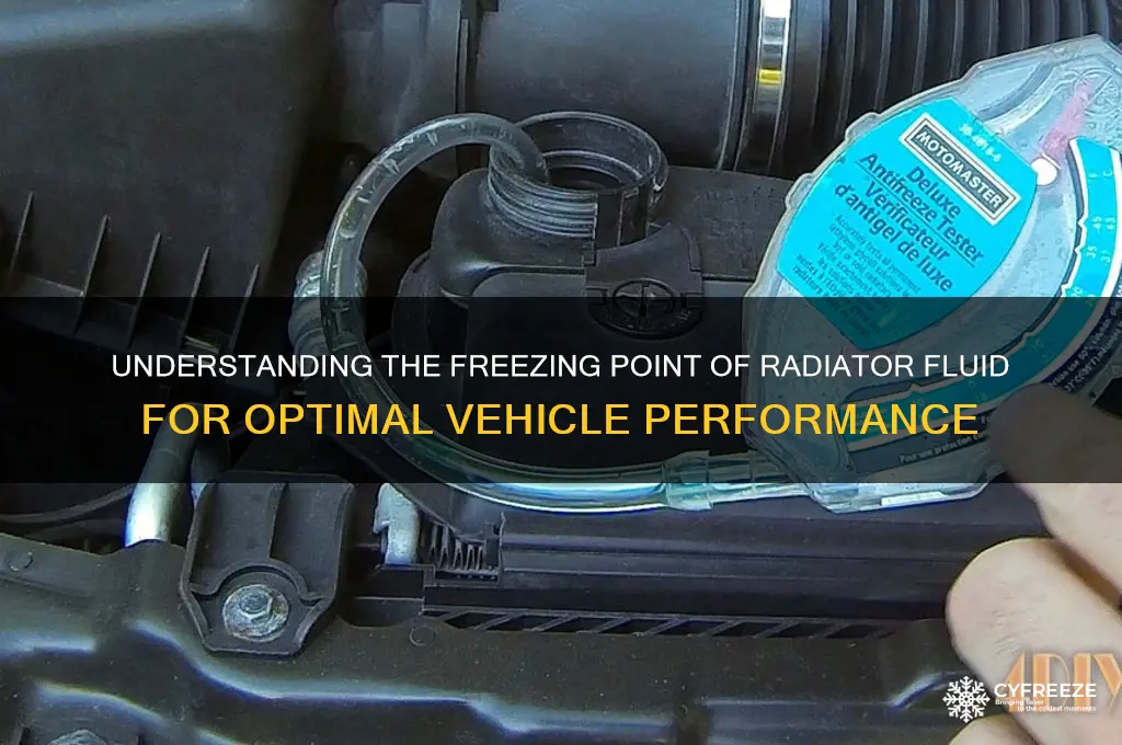 what is the freezing point of radiator fluid