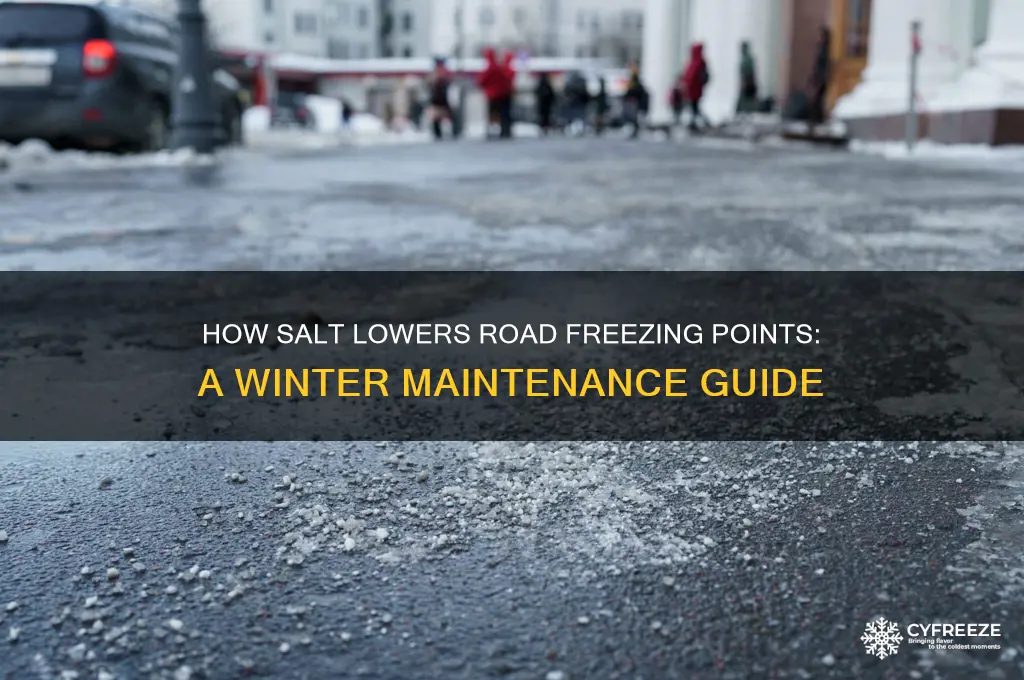 what is the freezing point of roads with salt added