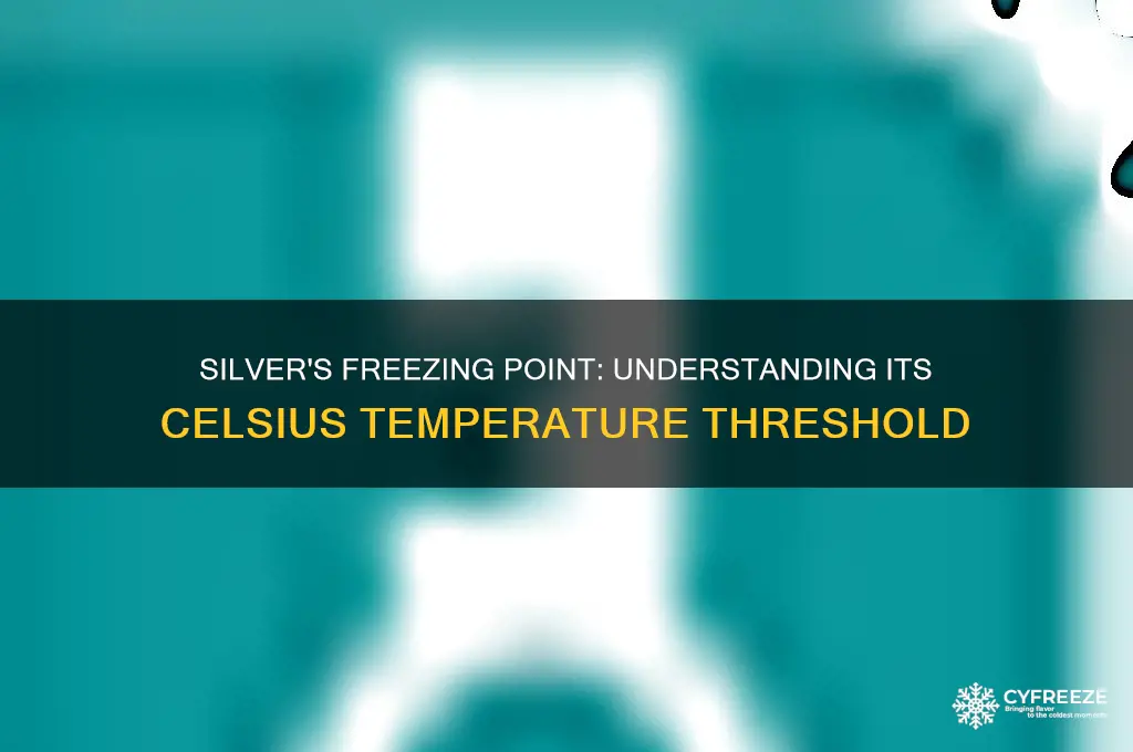 what is the freezing point of silver in celsius