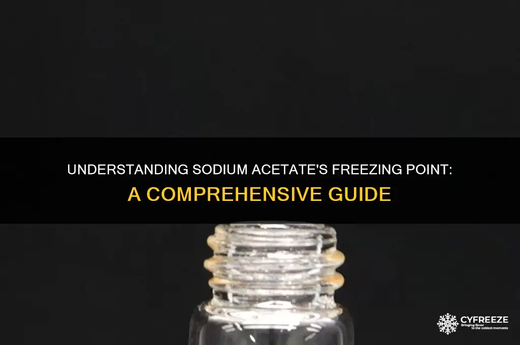 what is the freezing point of sodium acetate
