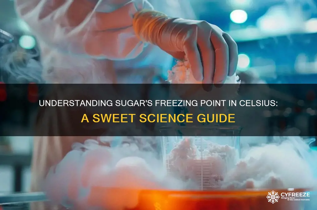 what is the freezing point of sugar in celsius