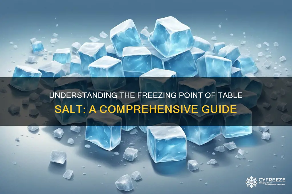 what is the freezing point of table salt