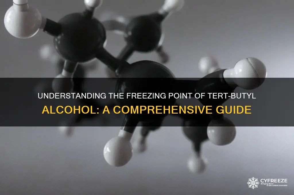 what is the freezing point of tertbutyl alcohol