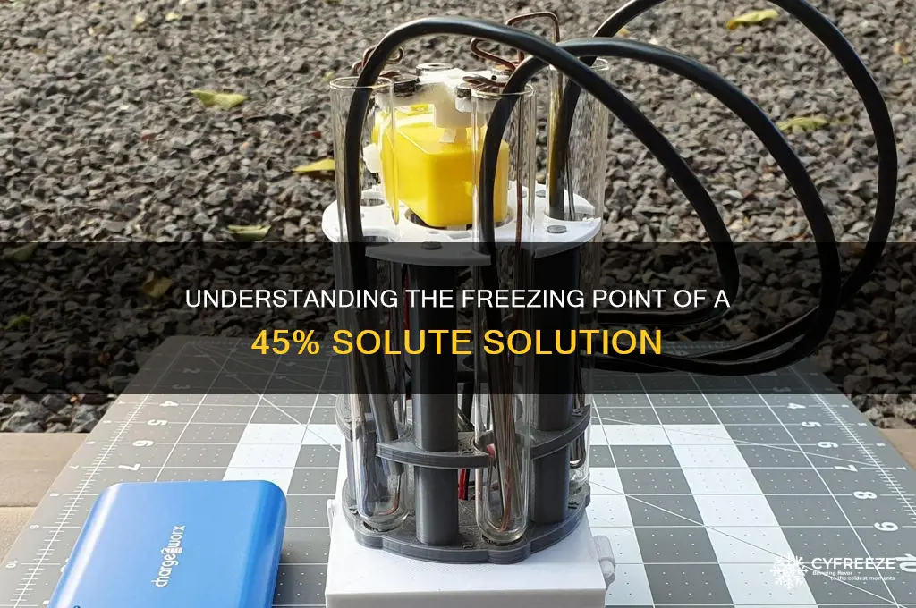 what is the freezing point of this 45 solute
