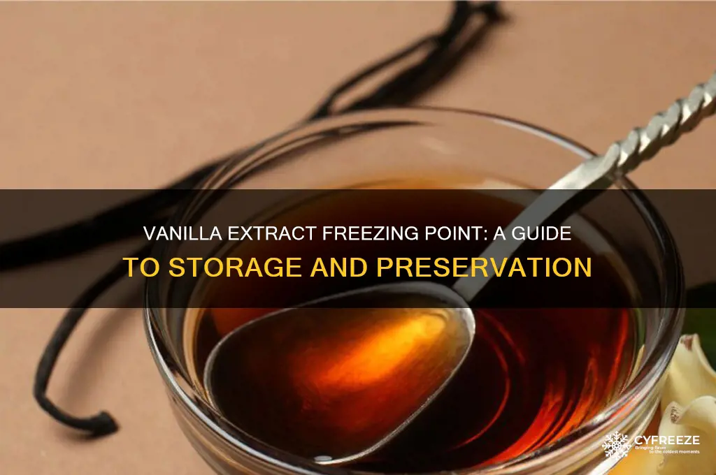 what is the freezing point of vanilla extract