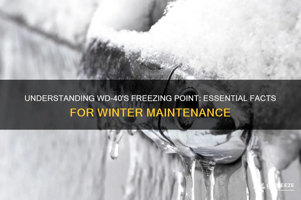 what is the freezing point of wd 40