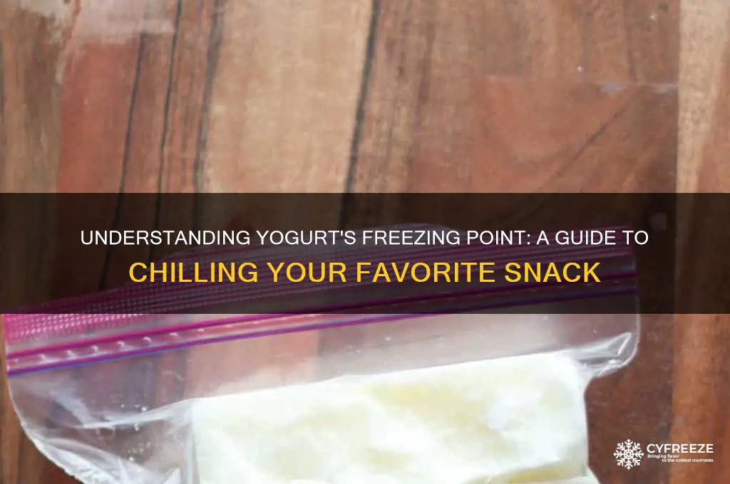what is the freezing point of yogurt