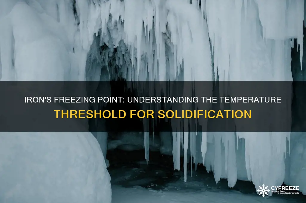 what is the freezing temperature of iron
