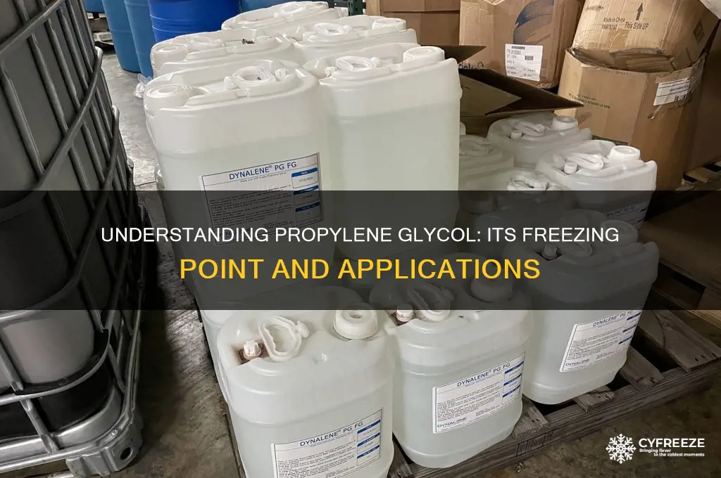 what is the freezing temperature of propylene glycol