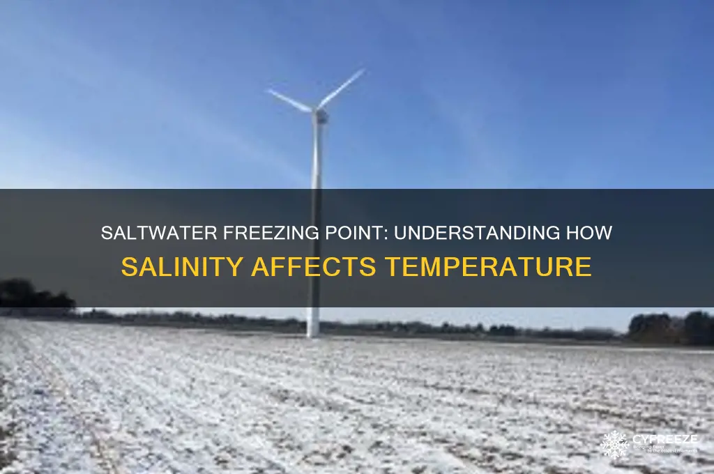 what is the freezing temperature of saltwater