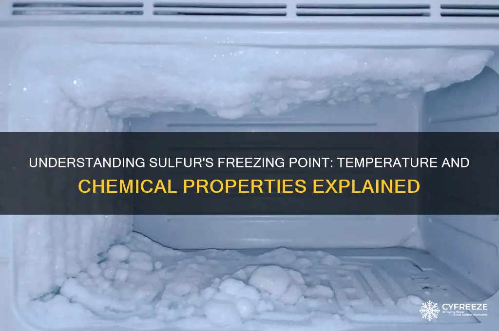what is the freezing temperature of sulfur