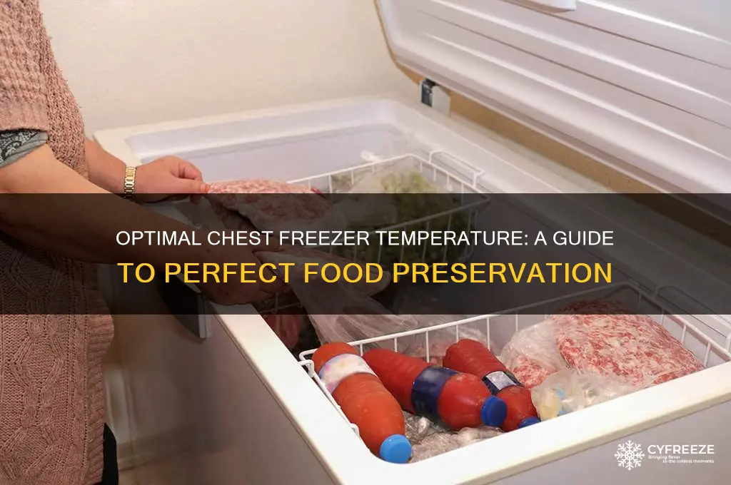 what is the ideal temperature for a chest freezer