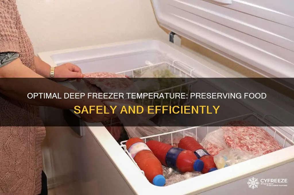 what is the ideal temperature for a deep freezer